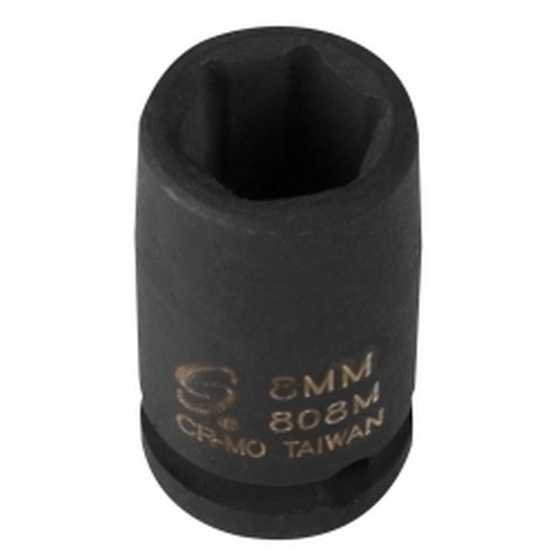 Sunex Tools 808M 1/4" Drive 6 Point Standard Impact Socket 8mm