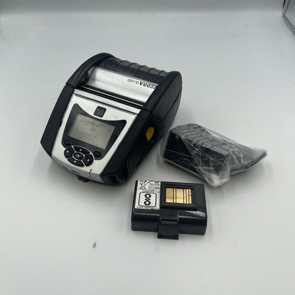 Zebra QLN320 Barcode Printer, WiFi, Bluetooth, Charger, And Battery