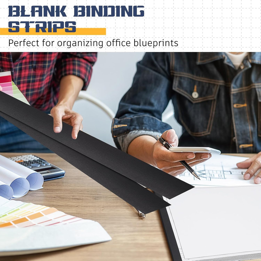 500 Pcs Blueprint Binding Strips Blank Binding Strips for Blueprint Construction