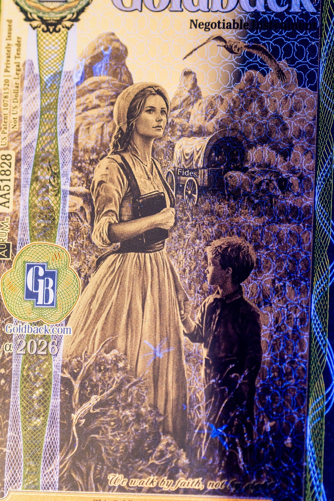 2026 - 1 IDAHO Goldback Aurum Gold Foil Note 1/1000 oz 24kt .999 Fine PRESALE