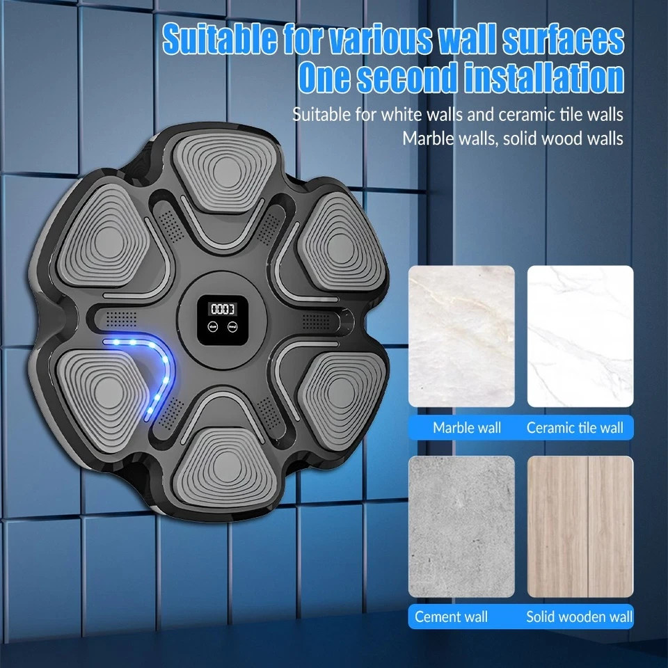 Upgraded Smart Music Boxing Machine Bluetooth Wall Target with Gloves