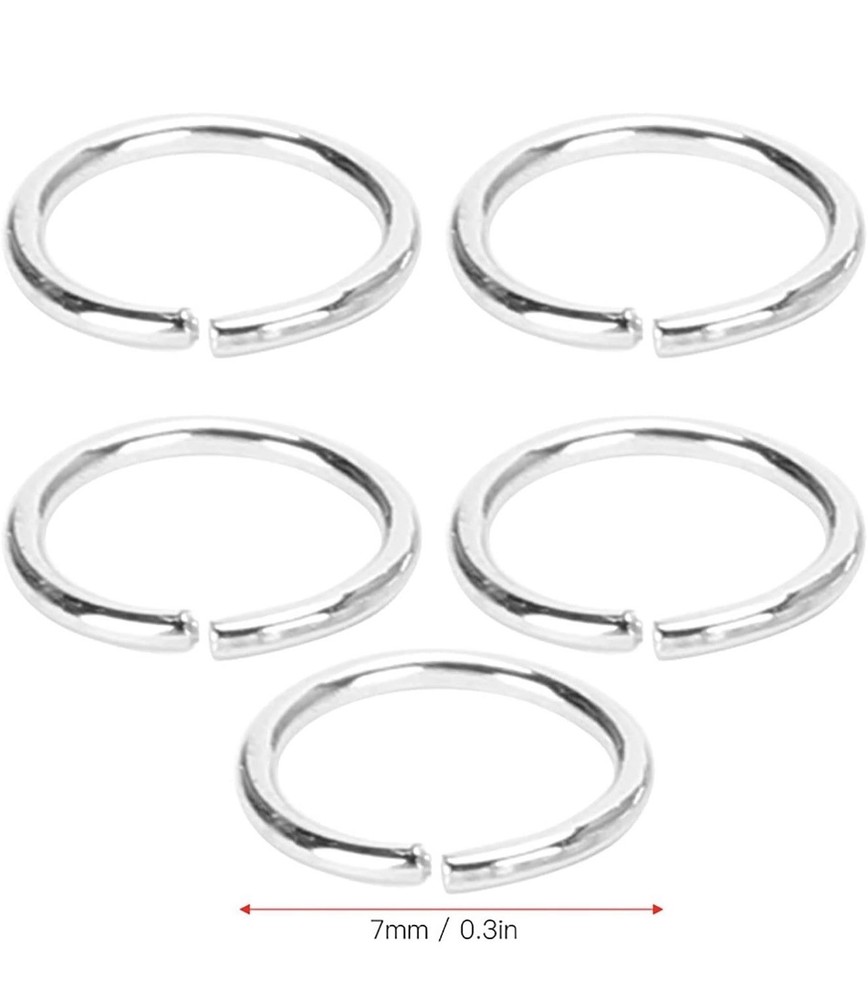 7mm Silver Open Jump Ring - A0033