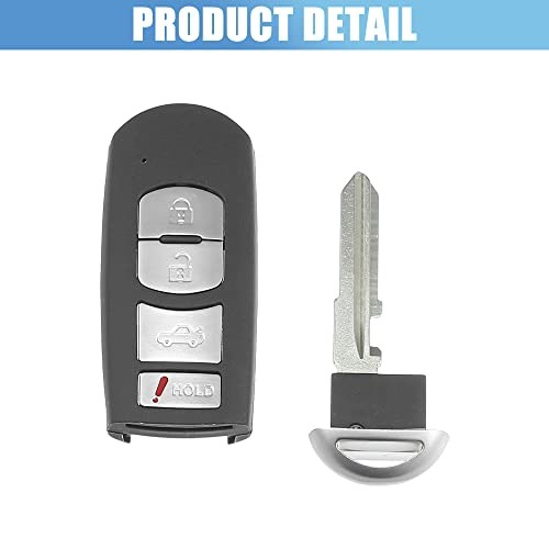 2pcs SKE13D-01 Car Key Fob Shell 4 Button Remote Control Key Case Shell