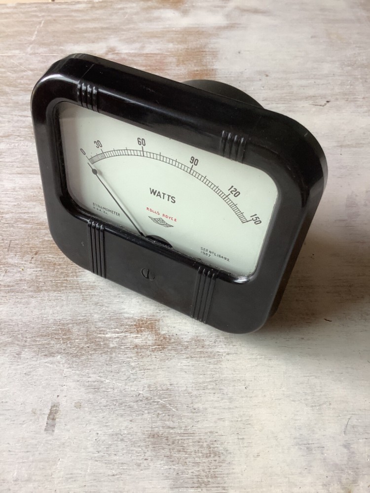 1957 Rolls Royce Watt Meter Dynamometer L16492 Bakelite Case