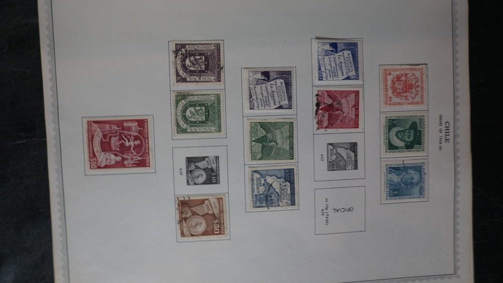 Chile fine collection on pages