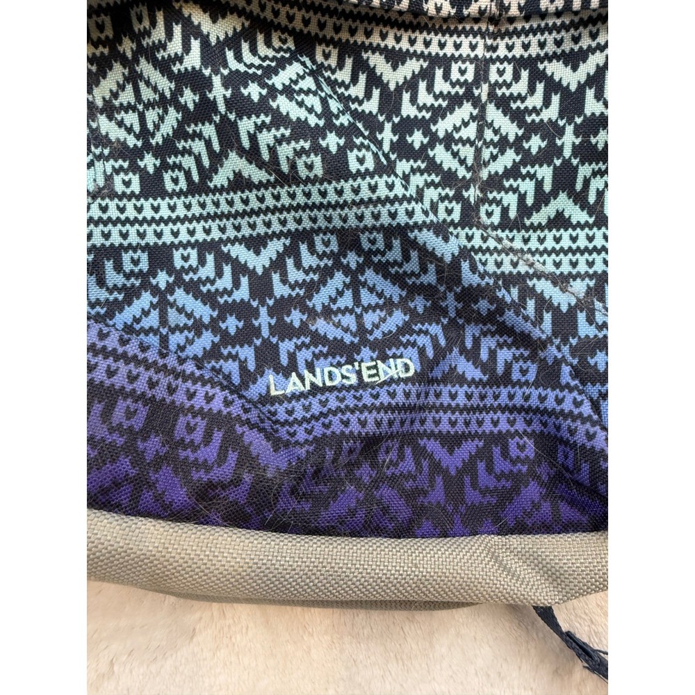 Lands End Backpack Patterned School Travel Hiking Daypack