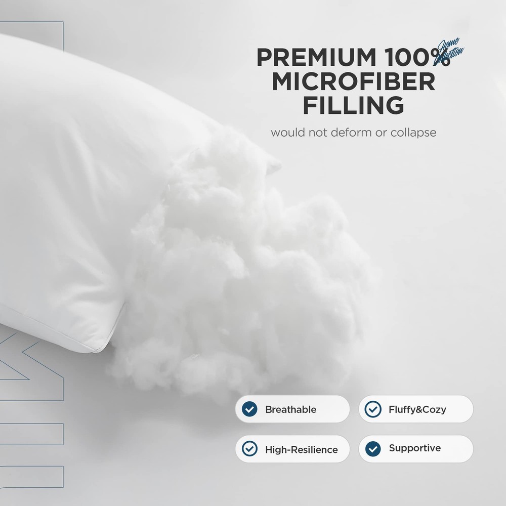 Throw Pillow Inserts for Bed Couch Sofa, Ultra Soft Polyester Filling for Dec...