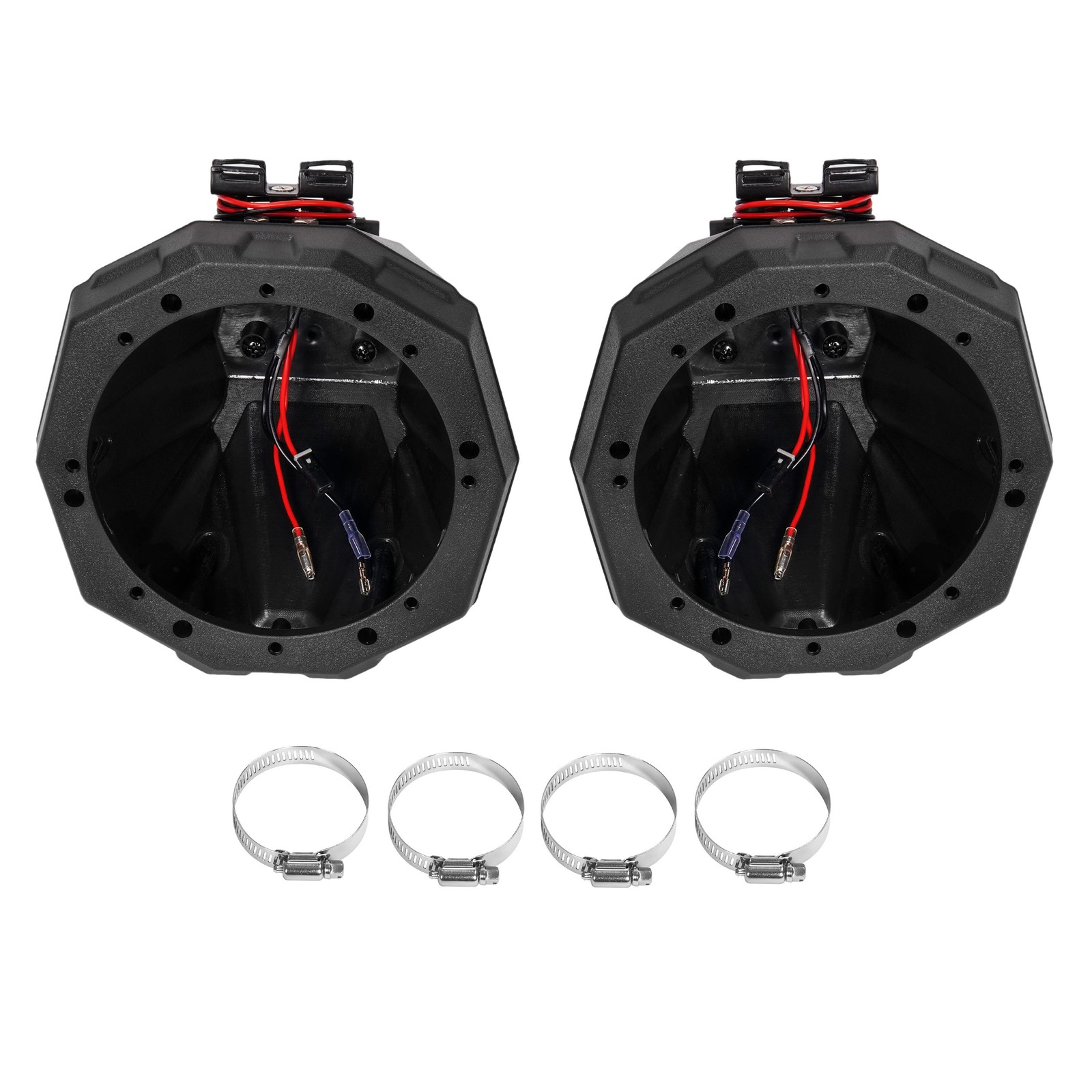 6.5" Speaker Pods Cage Enclosures 1.5-2" for Marine Boat Tower UTV Polaris RZR