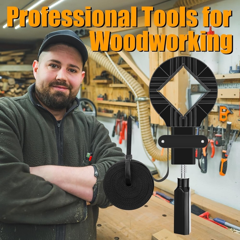 Quick Release Strap Clamps for Woodworking - 8 Pack Adjustable Frame Tool