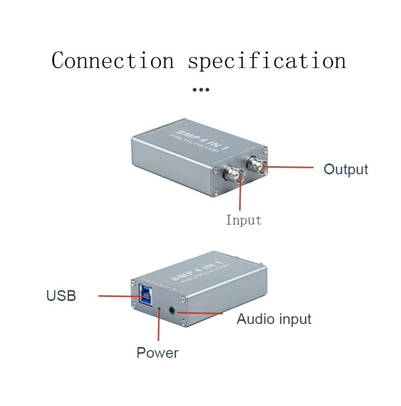 BNC CVBS/AHD/CVI/TVI to USB Capture Card BNC Encoder