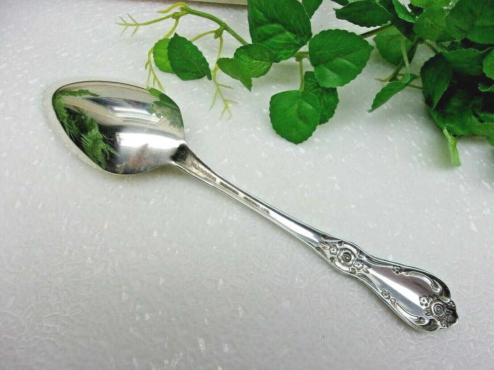 Oneida Wm A Rogers Francesca VANESSA Silverplate Solid Serving Spoon 1965