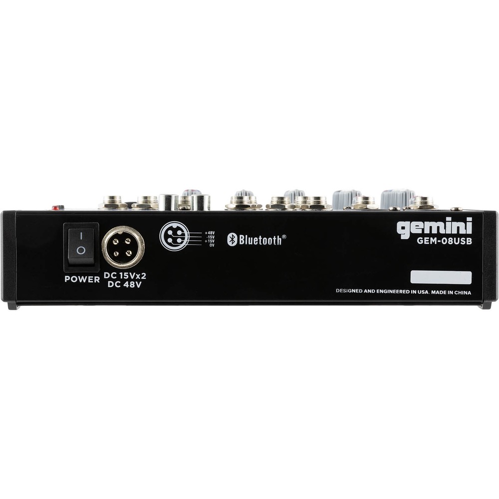 Gemini GEM-08USB 8 Channel Bluetooth Audio Mixer Pack