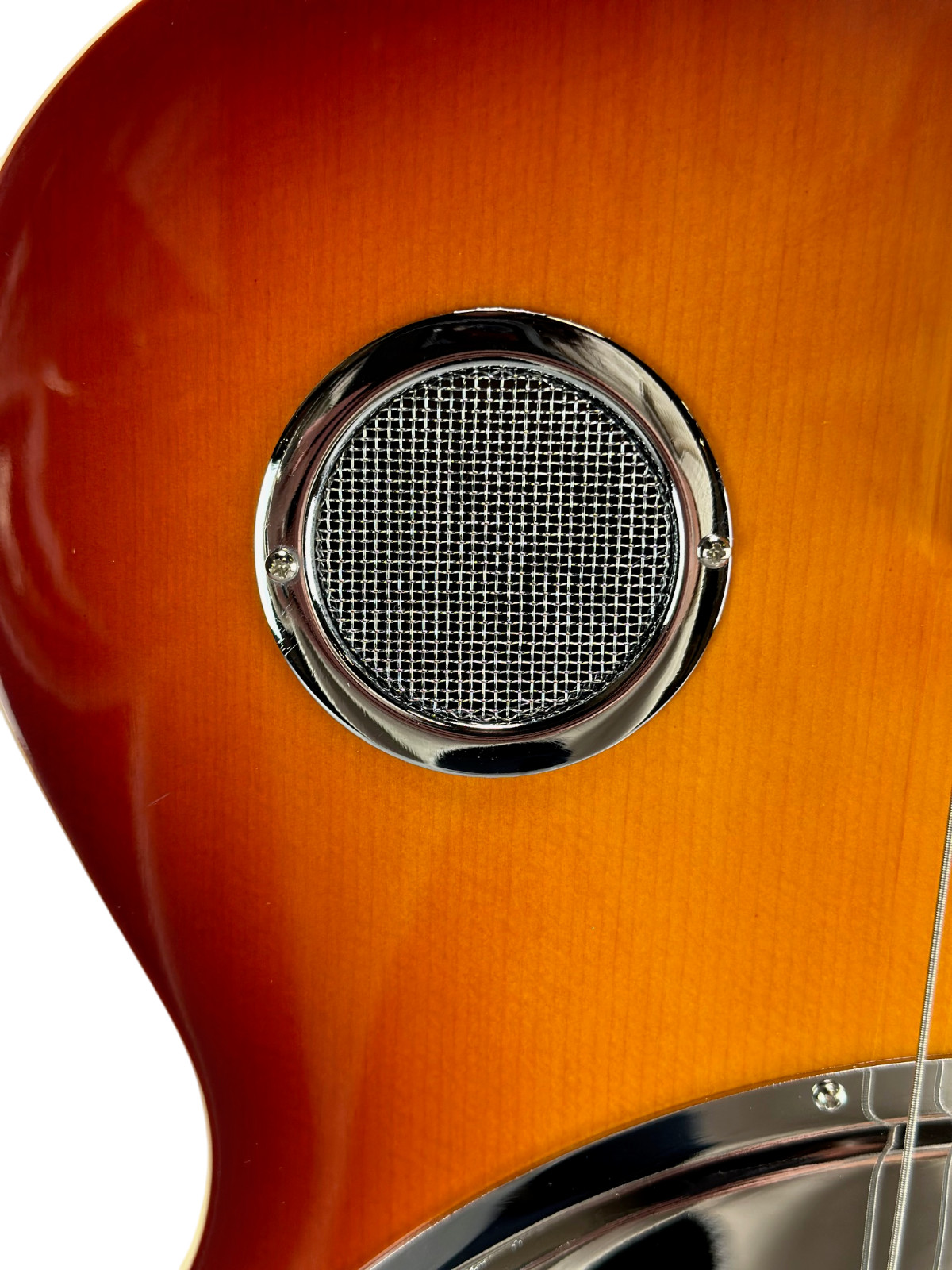 Zenison Steel Pan Acoustic Electric Resonator Guitar Single Cutaway Sunburst