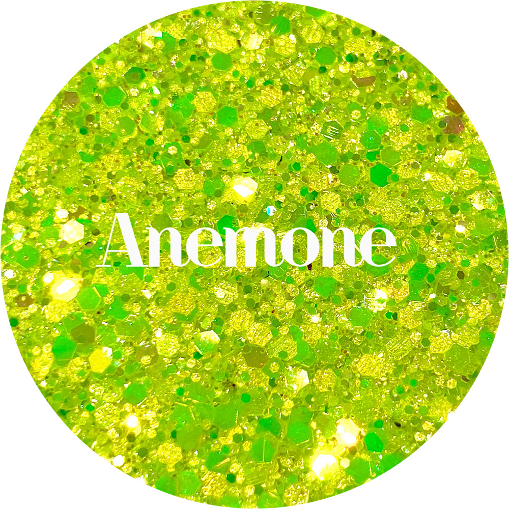 Premium Polyester Glitter - Neon Yellow Chunky Mix