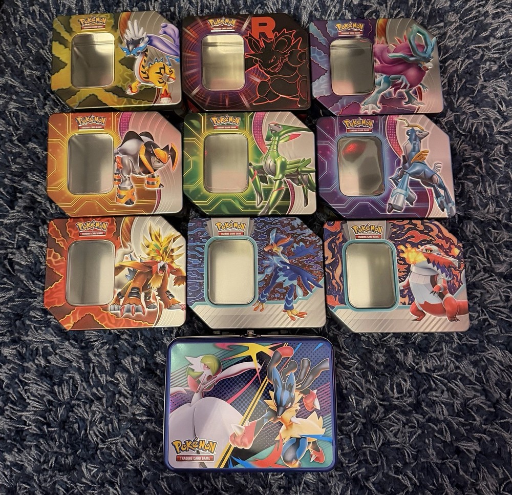 Pokemon tins ETB boxes and player guides EVERYTHING IS EMPTY check description