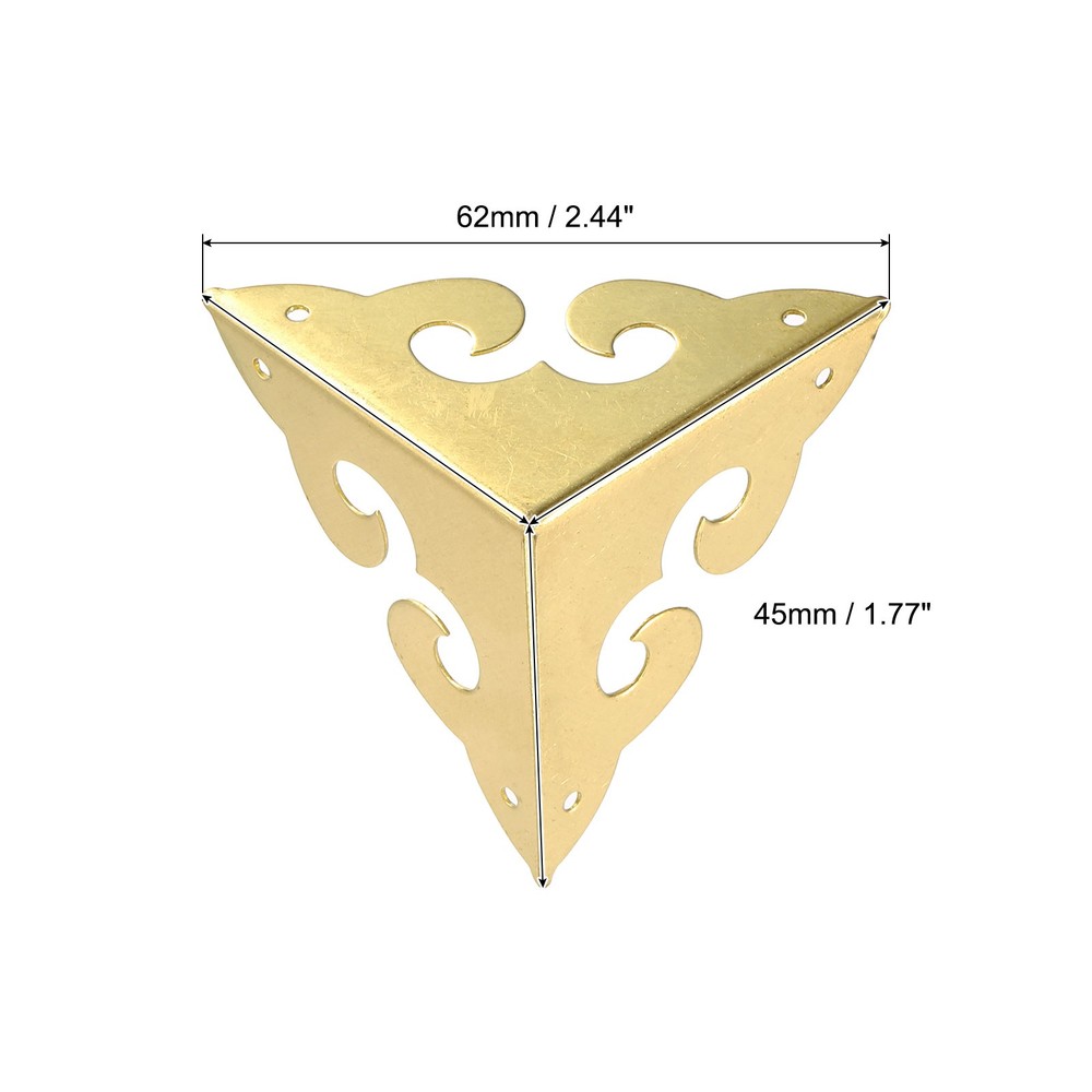 2 Pcs 45mm Decorative Box Corner Cover, Corner Protector, Gold