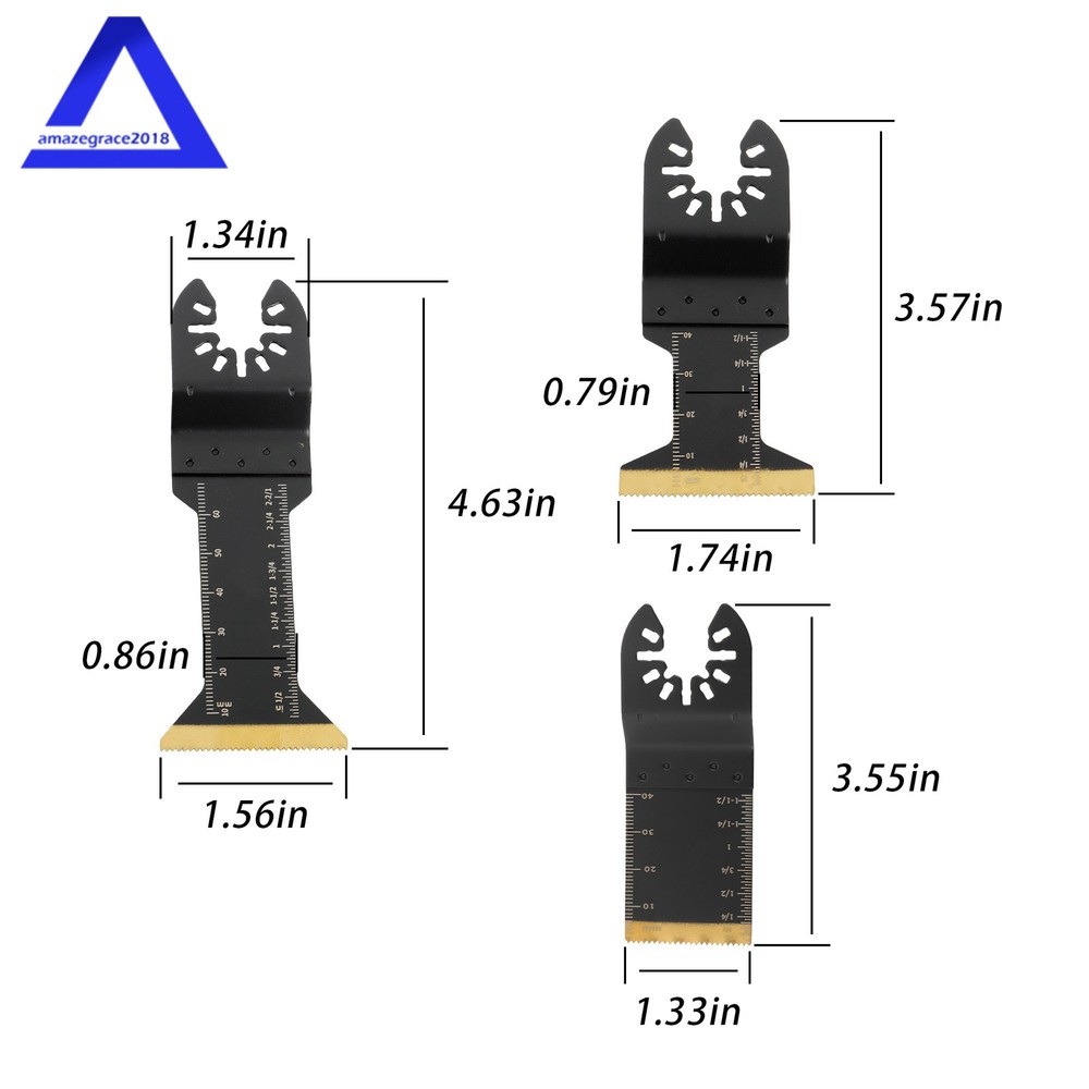 22Pack Universal Oscillating Tool Blade 3 Types for Metal Nails Hard Material