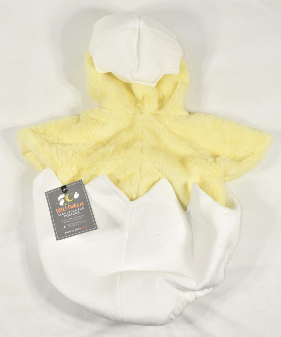 Pottery Barn Kids Baby Chick Egg Chicken Bird Costume Halloween 0-6 Months NEW