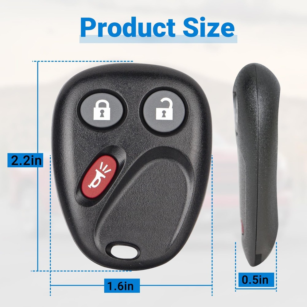 Keyless Entry Fob Replacement for 2003-2007 Chevy GMC Cadillac 2 Pack