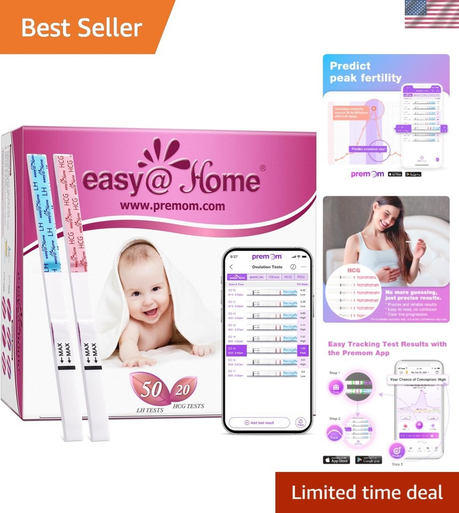 Fertility Testing Made Simple - 70 Count Ovulation & Pregnancy  Strips Set