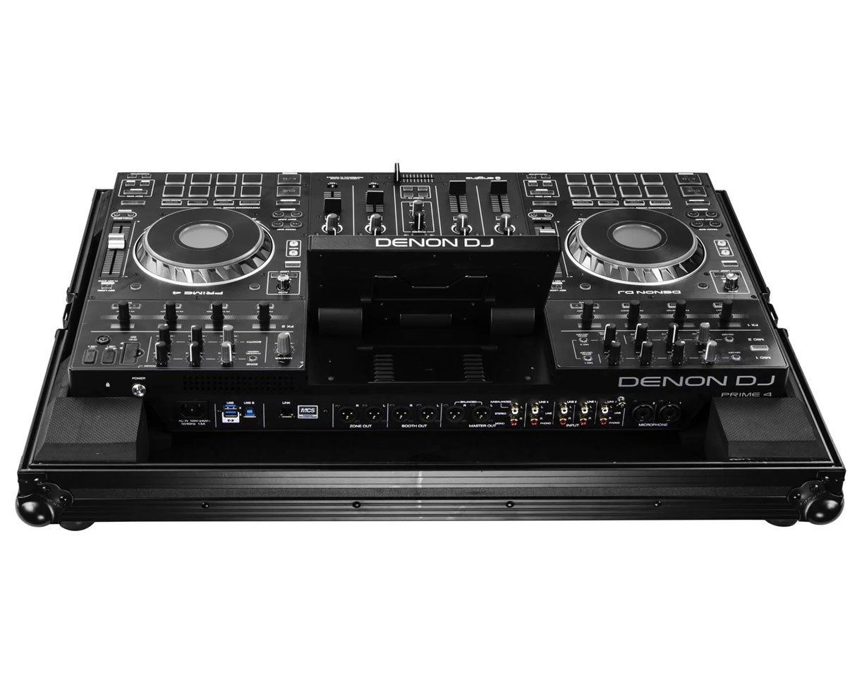 Odyssey FZDNPRIME4BL Denon Prime 4 Black Low Profile Flight Case PROAUDIOSTAR