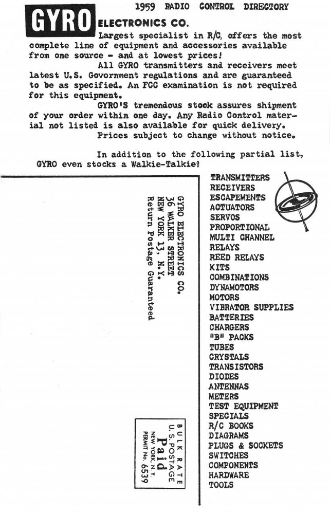 Gyro Mac II Vintage Tube RC Aircraft Transmitter VT-185 Tubes 1950s R/C Radio