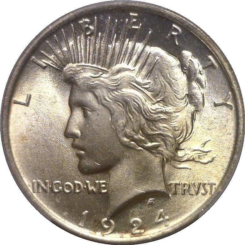 1924 Peace Dollar PCGS MS-65