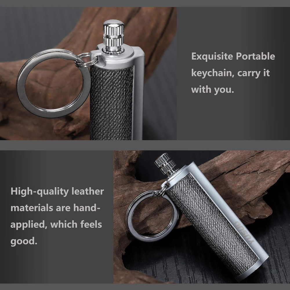 YUSUD 2 Pack Permanent Match Infinity Lighter with Multitool Keychain, Reusable