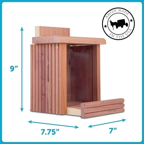 Pennington Cedar Squirrel Snacker Feeder, 2.75 LB Pounds Capacity,