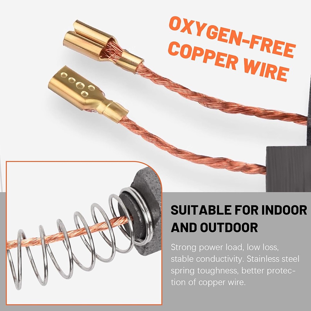 54Pc Graphite 11Sizes Electric Motor Carbon Brushes Replacement For Power Tool