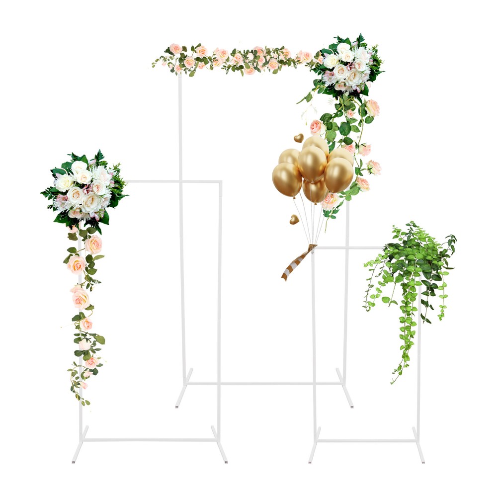 3Pcs Metal Backdrop Stand Wedding Stand Rectangular Frame For Party Decoration