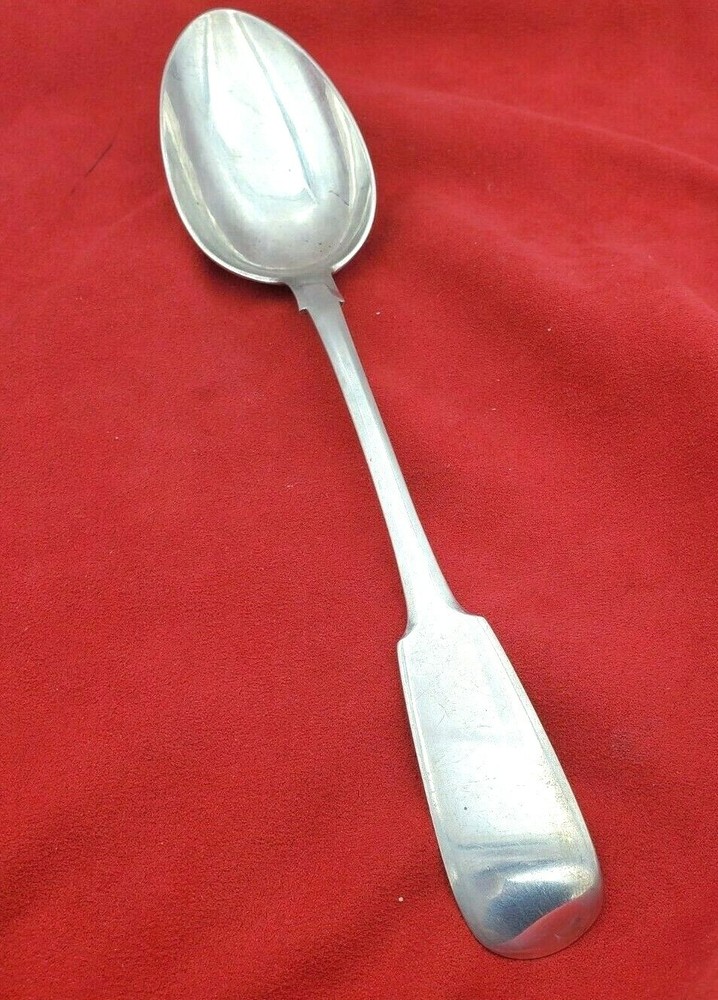 Russian 84 Silver Stuffing or Platter Spoon from 1875 Fiddle Pattern #11171