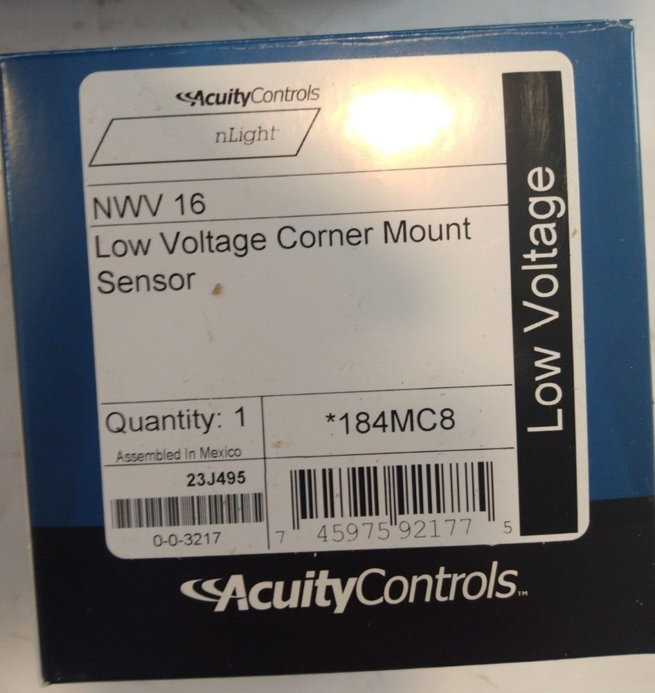 ACUITY CONTROLS NWV-16 LOW VOLTAGE CORNER MOUNT SENSOR KIT