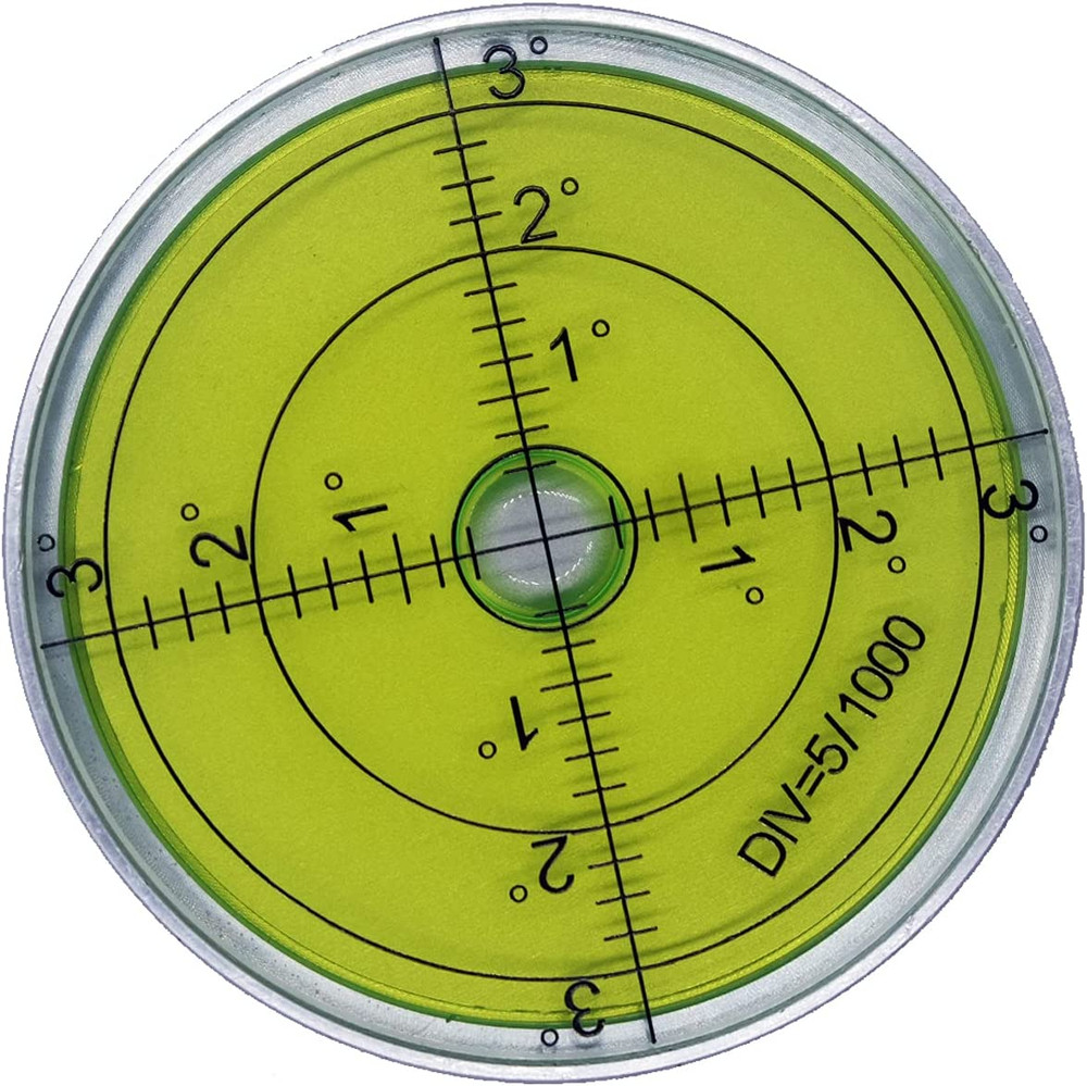 2.4" Aluminum Circular Bubble Level Tool High Precision Round Level 60mm