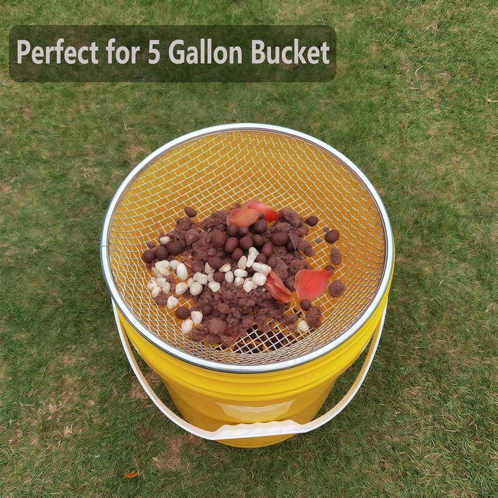 Galvanized Garden Sifters - 3 Pack for Efficient Composting