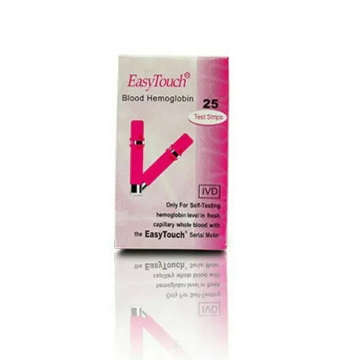 🫰🏻EasyTouch Blood Hemoglobin Test Strips 1 box ( 25 Test Strips) 🫰🏻