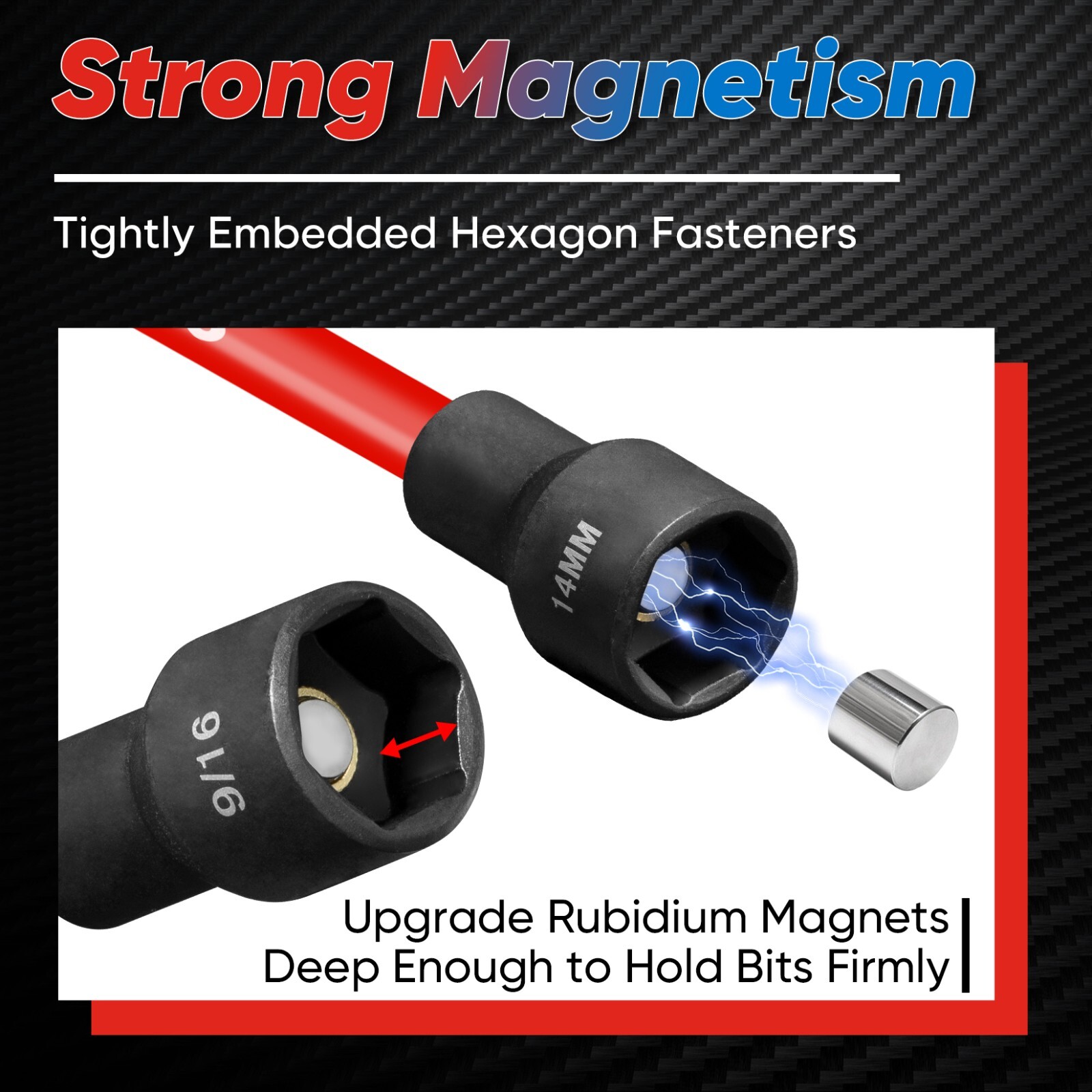 SHALL 16PCS Magnetic Nut Driver Set 6" Long for Impact Drill