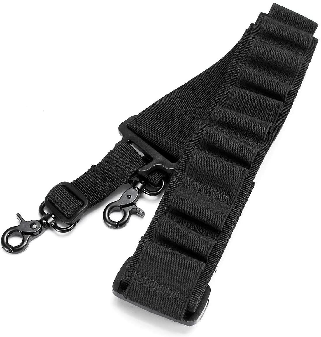 US Tactical 15 Rounds Shotgun Shell Holder Gun Sling 12GA Bandolier Ammo Carrier