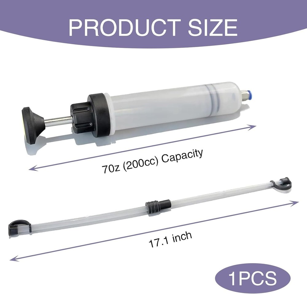Compact 200CC Automotive Fluid Pump with Replacement Accessories - User-Friendly