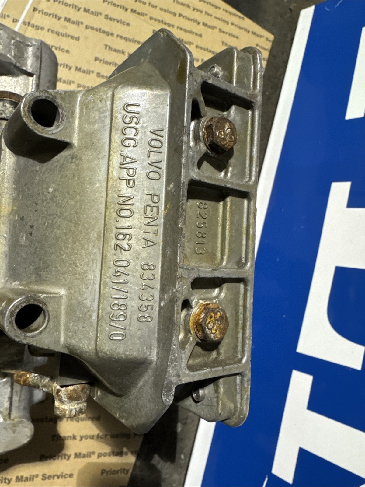 Volvo Penta AQ120 and AQ140 4 Cylinder Marine intake manifold with carb.