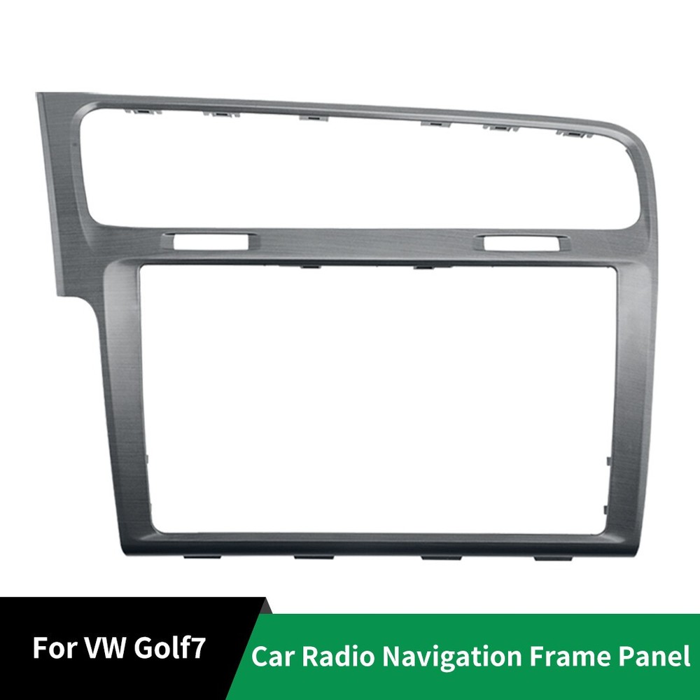 8" Car radio Brushed aluminium silver plate decorative frame panel for VW Golf
