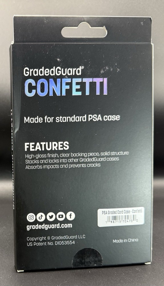 GradedGuard PSA Graded Card Case Guard Protector CONFETTI