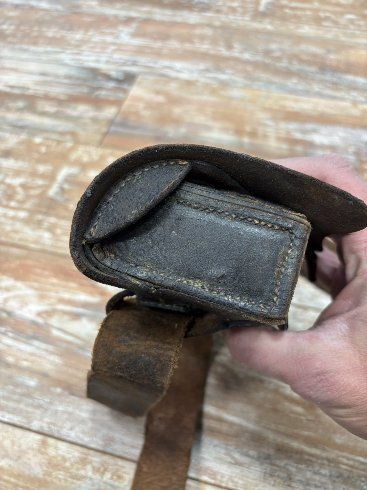 JE CONDICT NEW YORK Civil War Cartridge Box Maker Marked Original