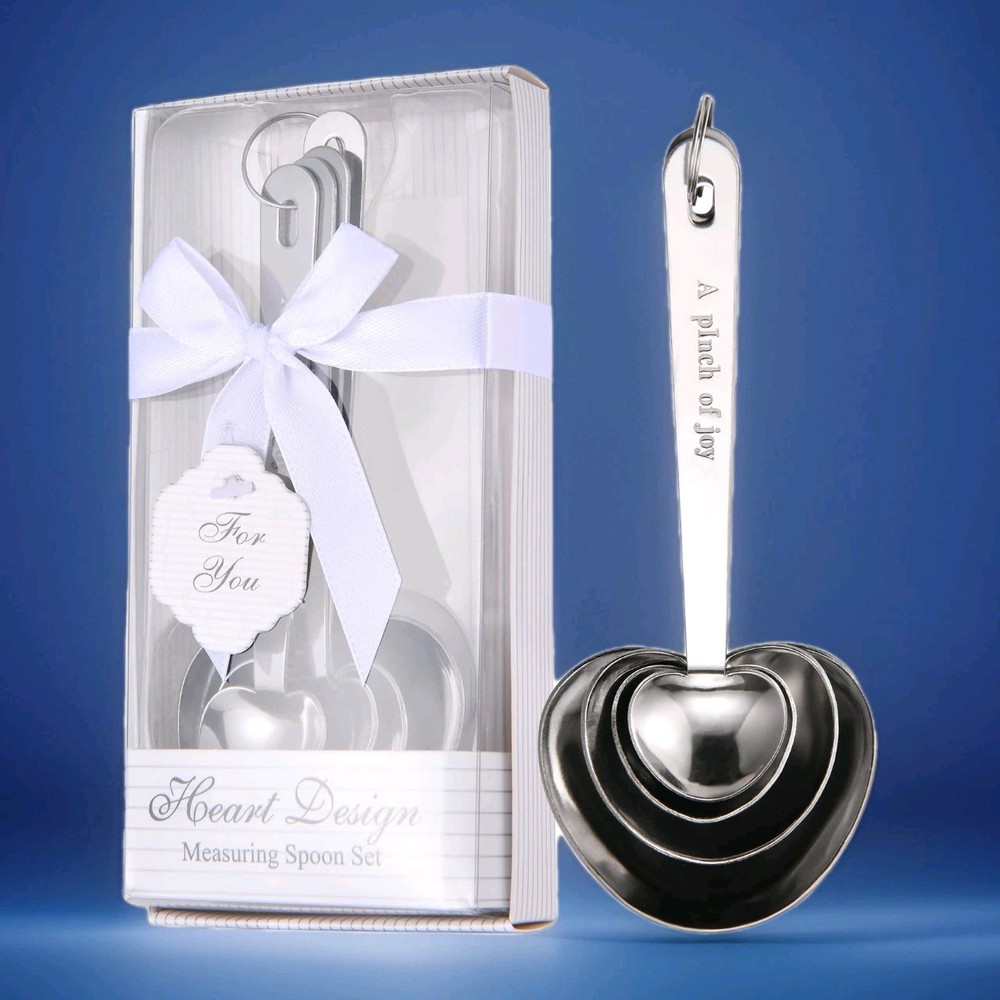 New With Box Heart Design measuring Spoon Set