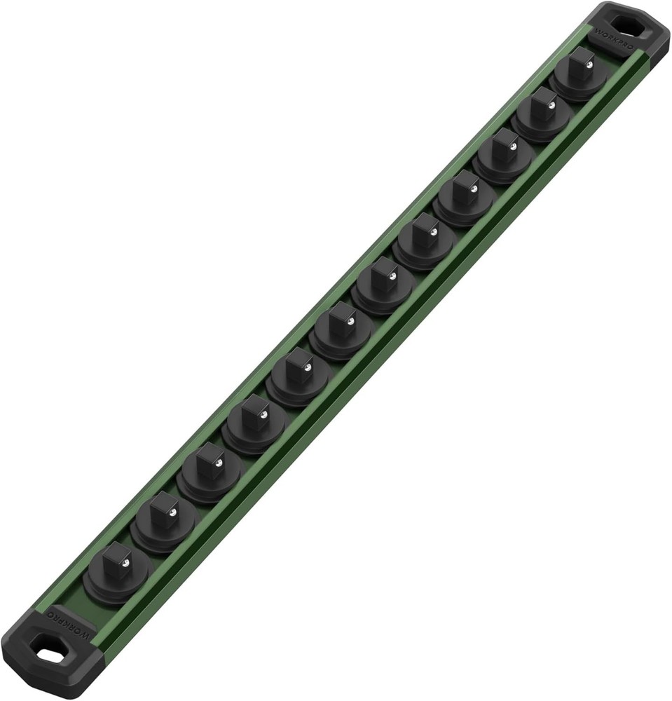 Magnetic Socket Storage Solution - 1/4-Inch Drive Organizer with Rotatable Clips