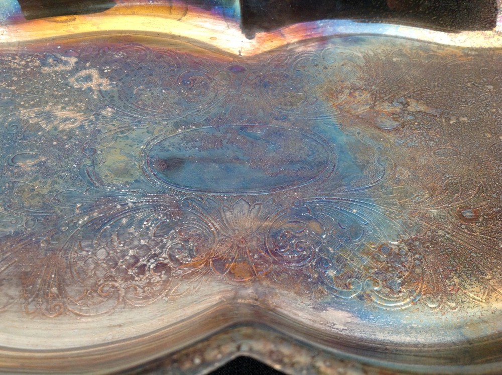 Eales 1779 Silverplate Footed Bread Serving Tray