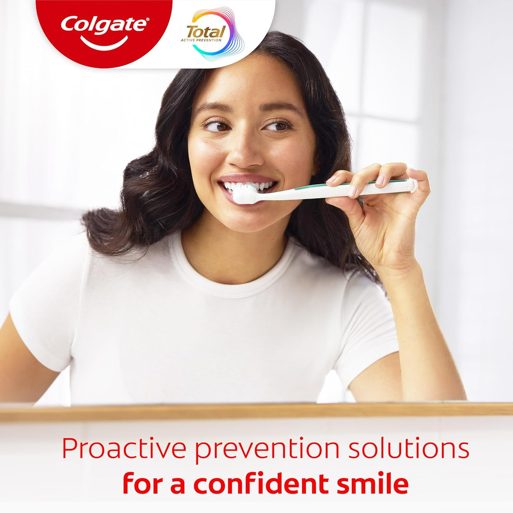 Colgate Total Whitening Toothpaste Paste, 5.1 oz, 4 Pack, Fluoride, Antibacteria