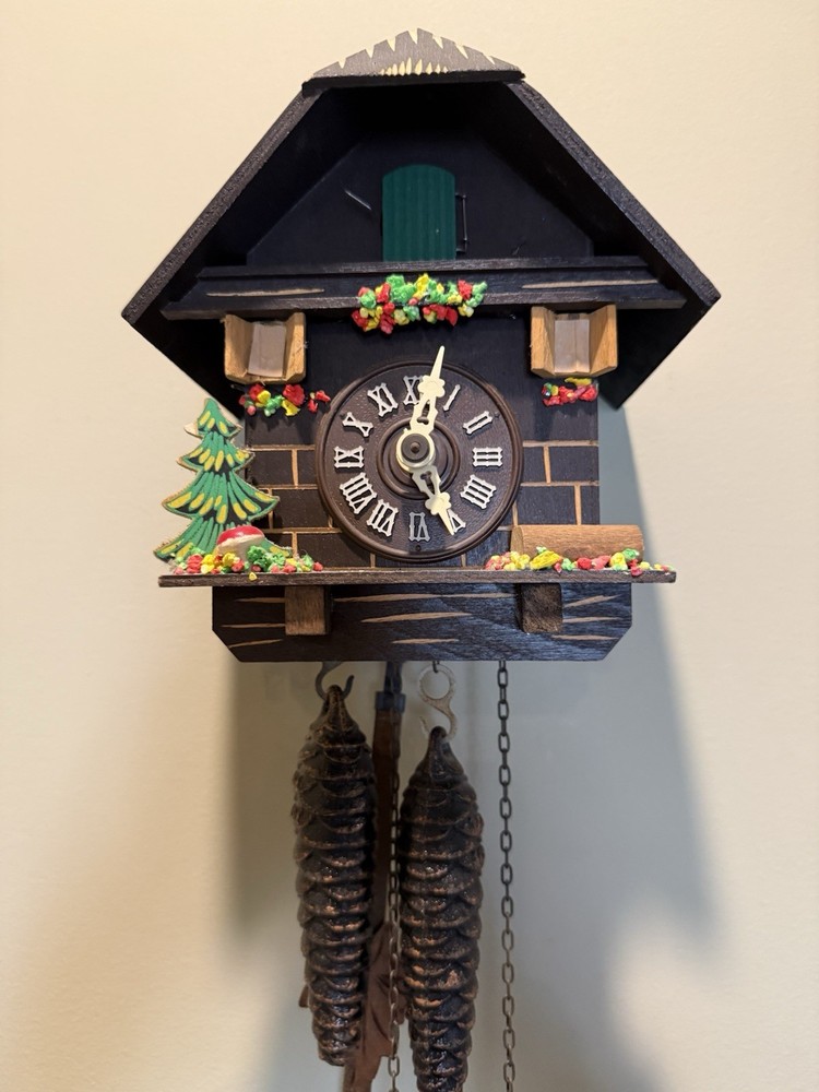 Cuckoo Clock - Chalet Style - Black Forest Germany Made - Working Condition