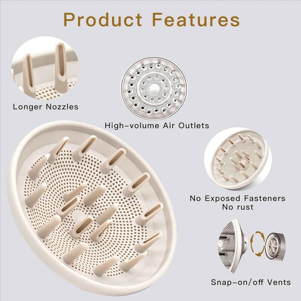 Large 5.7 Inch Diffuser for FlexStyle Dryer - Boost Volume & Reduce Drying Time