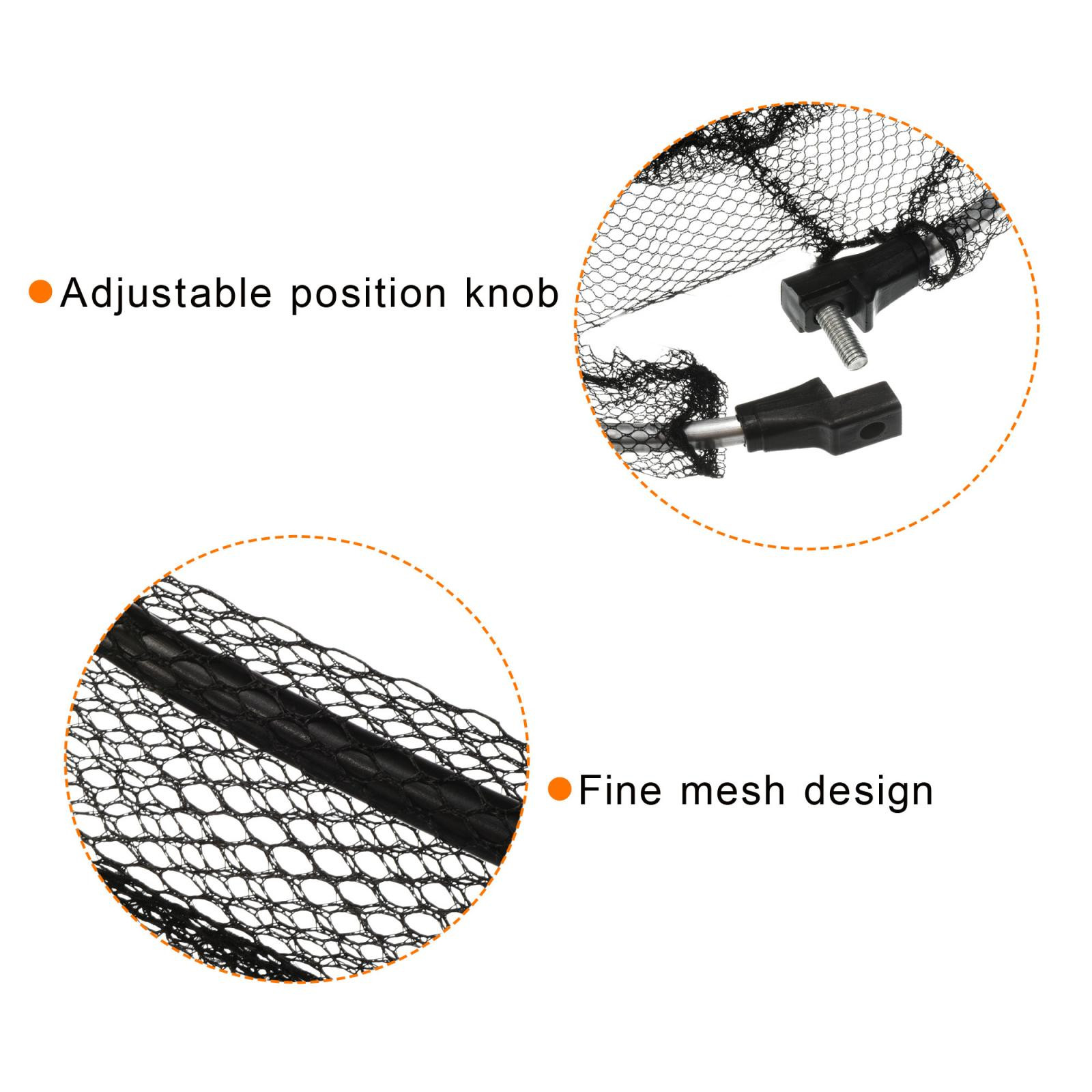 Floating Fishing Net Folding Round 6.2ft Telescopic Landing Pole Handle